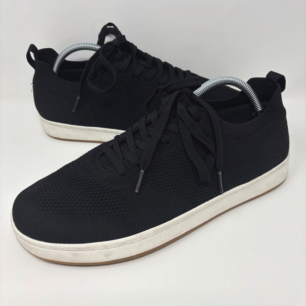 SUAVS Shoes Mens 10 Casual Sneakers Knit the 247 Comfort Lace Up Low Top Black
